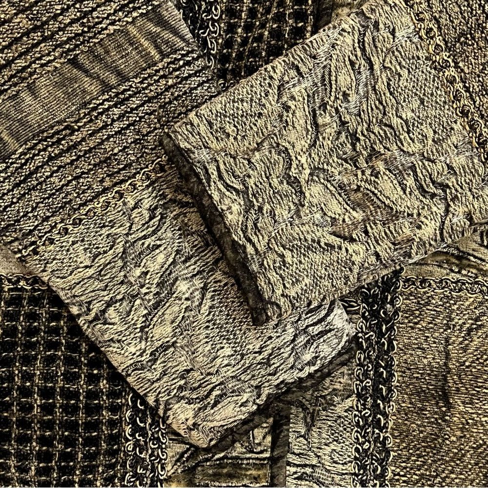 Flashback Velour Patchwork Blazer Jacket Size Sma… - image 14